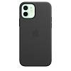 Фото — Чехол для смартфона Apple MagSafe для iPhone 12/12 Pro, кожа, чёрный